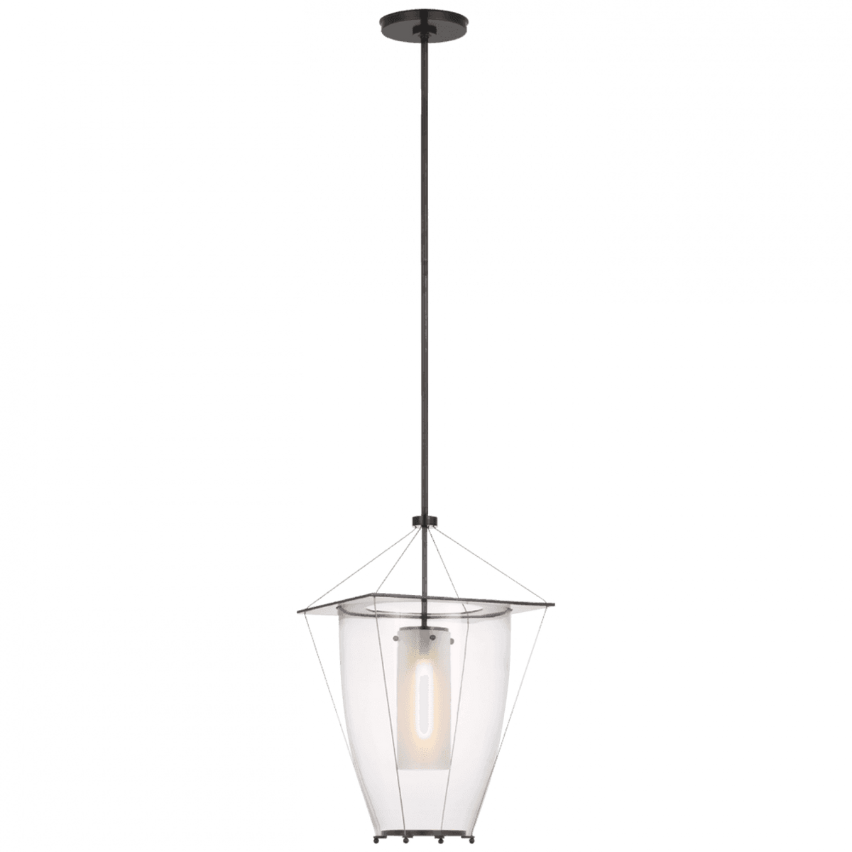 Cara Medium Sculpted Pendant - Polished Nickel