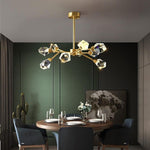 9 Lights Modern Sputnik Luxury Irregular Crystal Kitchen Chandelier