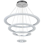 Adjustable 4 Rings Dimmable LED Modern Chandelier Pendant Lighting