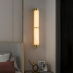23" Natural Marble & Brass Wall Light