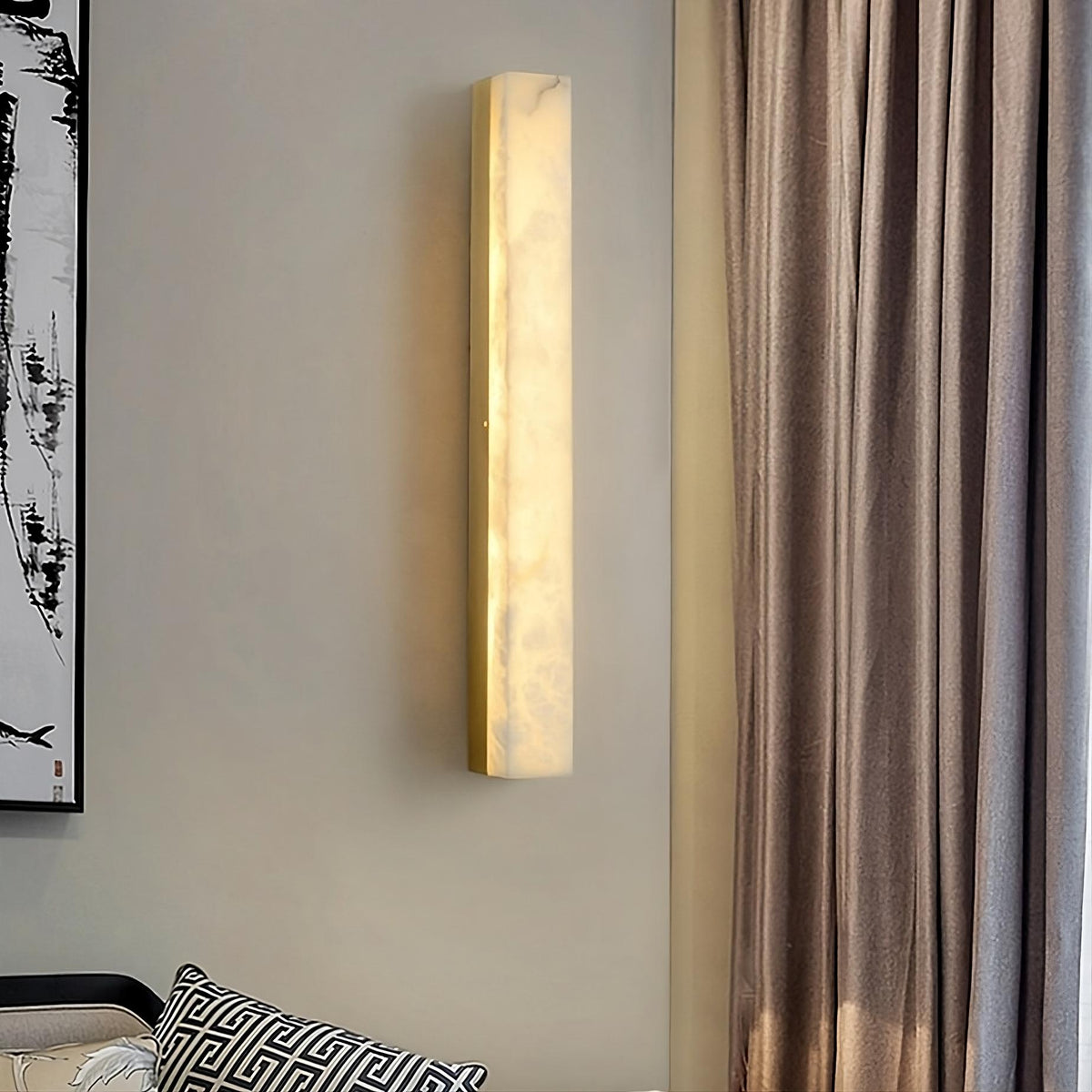 Natural Marble Indoor Wall Sconce