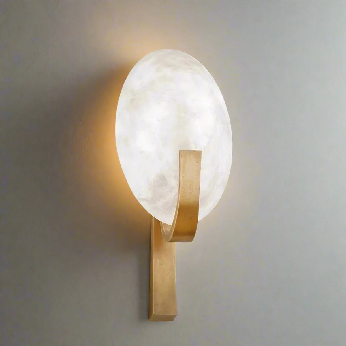 Natural Marble & Copper Sconce Light