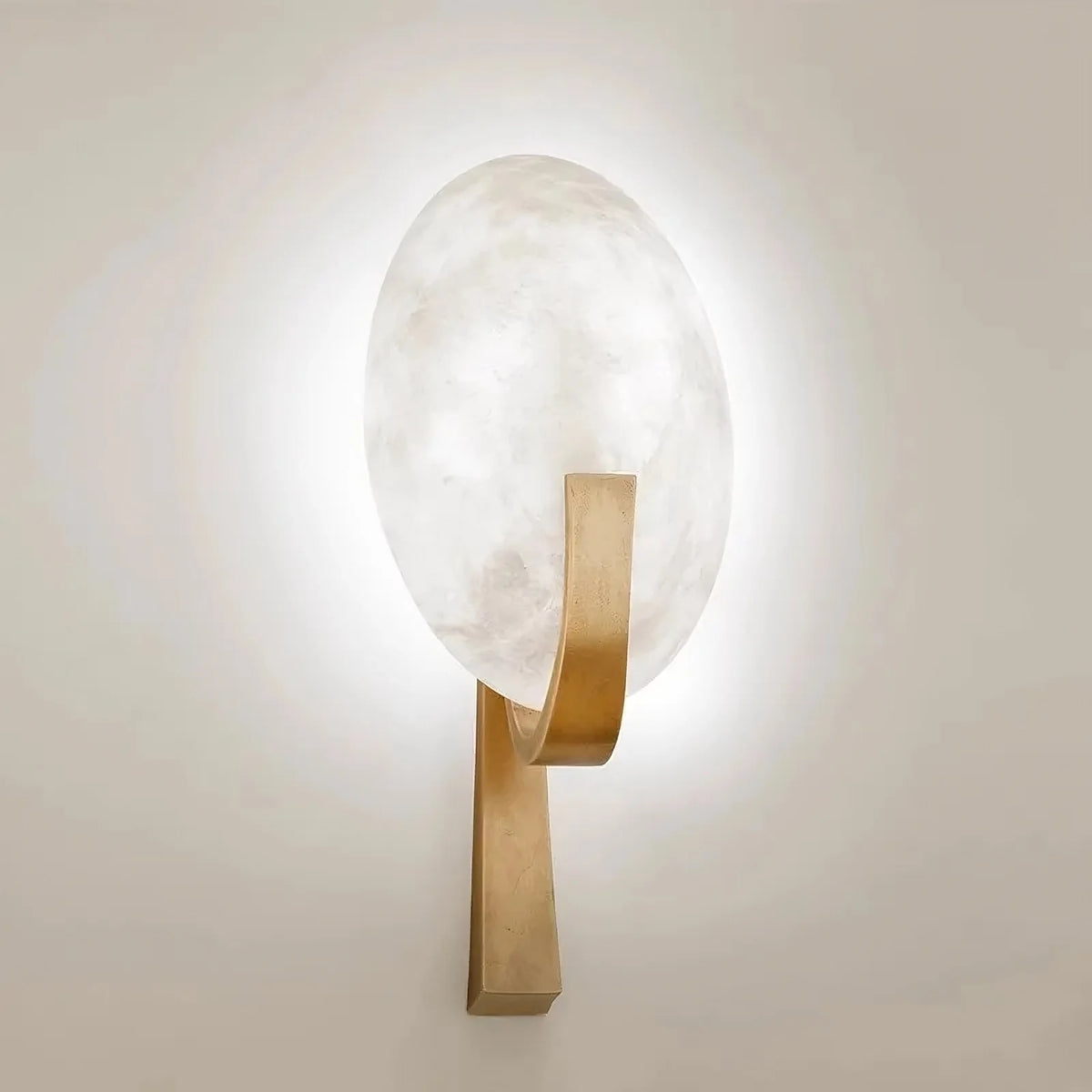 Natural Marble & Copper Sconce Light