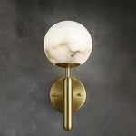Natural Marble Sphere Wall Sconce