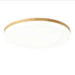 Circular Minimalist Flush Mount Dining Room Light Bamboo Acrylic LED Ceiling Lights
