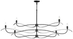 Willow 6-Light Large Chandelier - Black Finish - Standard Overall Height