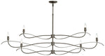 Willow 6-Light Large Chandelier - Bronze Finish - Standard Overall Height