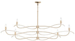 Willow 6-Light Large Chandelier - Gold Finish - Standard Overall Height