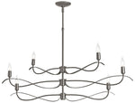 Willow 6-Light Small Chandelier - Iron Finish - Standard Overall Height