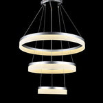 24'' Easily Adjustable 3 Authoritative Ring Classic Vintage Metal Acrylic Chandelier With 1 LED Light