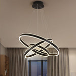 3 Circles Interweaved LED Modern Chandeliers Pendant Light Hanging Lamp