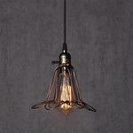 Nordic Vintage Metal Lantern Pendant Light LED Industrial Ceiling Light
