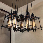 Vintage Metal Wire Lantern Design Black Industrial Pendant Lighting