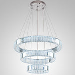 Chrome Crystal 3-Tier Pendant Light Modern Chandelier