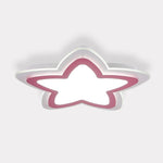 Star Shape Metal Flush Mount White Ceiling Light with a Finish and Single LED Light