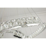 Wave Flush Mount Lighting for Dining Room LED Crystal Stainless Steel Ceiling Lights