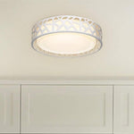 Round Metal Traditional Drum Flush Mount Light LED Bedroom Ceiling Lights