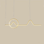 Circular Linear Dimmable LED Artistic Modern Chandeliers Kitchen Island Lighting