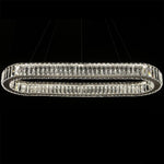 Chrome Golden Crystal Clear Beauty Oval Ring Hanging Pendant Chandelier