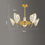 Brass Ring Frame Crystal Chandelier -Gold Metal, Crystal Accents Pendant Lights