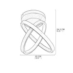 Creative Circles LED Black Modern Ceiling Lights Flush Mount Lighting