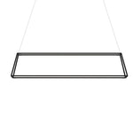 Z-Bar Pendant Rise, Small Rectangle, LED, Matte Black, 40"W (ZBP-38-RR-SW-MTB-CNP 407UENW)