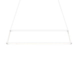 Z-Bar Pendant Rise, Small Rectangle, LED, Matte White, 40"W (ZBP-38-RR-SW-MWT-CNP 407UENX)