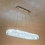 Chrome Golden Crystal Clear Beauty Oval Ring Hanging Pendant Chandelier