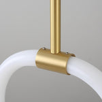 Rounded Rectangular Copper LED Nordic Kitchen Island Lighting Pendant Light