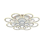 Ring Display Metal Geometric Style Design Flush Mount Lighting LED Bedroom Ceiling Lights