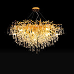 39" Tree Round Crystal Chandelier