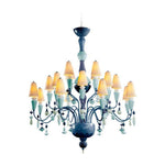 Lladro Ivy and Seed 20 Lights Chandelier Flat Model (US) - Medium