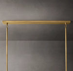 Chiara Smoke Glass Tiered Rectangular Chandelier 74"