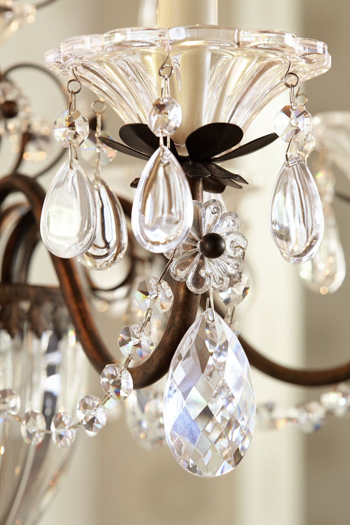 Schonbek Bagatelle 21" Wide Heirloom Bronze Handcut Crystal Chandelier