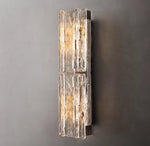 Lattice Clear Glass Sconce 30"