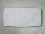 Saint Germain 72" Stone Coffee Table with Dauphine Base and Carrara Top