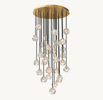 Boule De Cristal Clear Glass Round Cluster Chandelier 30"