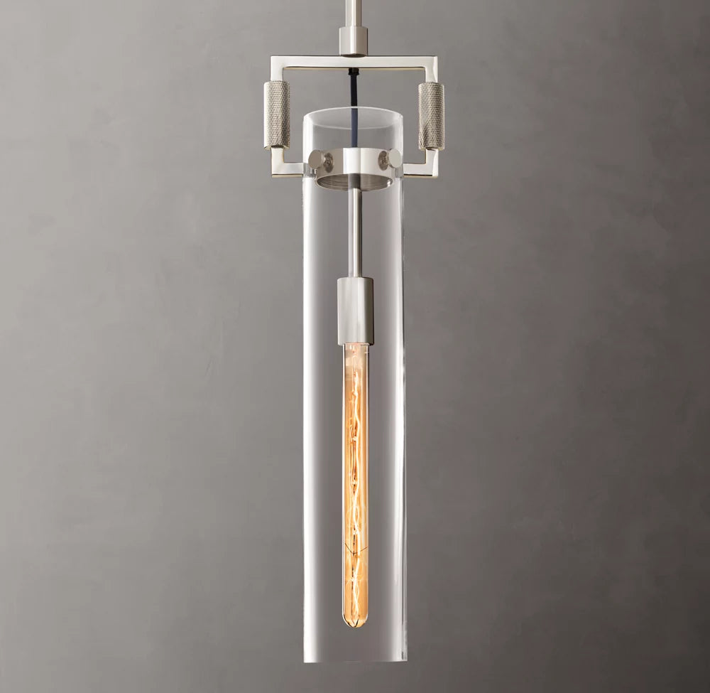 Machinist Glass Cylinder Pendant