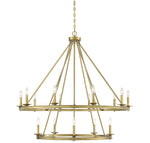 Middleton Chandelier, 15-Light, Warm Brass, 45"W (1-312-15-322 1N2W9)