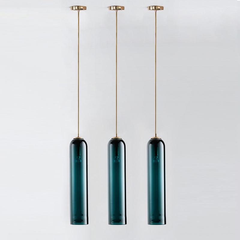 Long Tube Glass Pendant Light