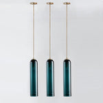 Long Tube Glass Pendant Light