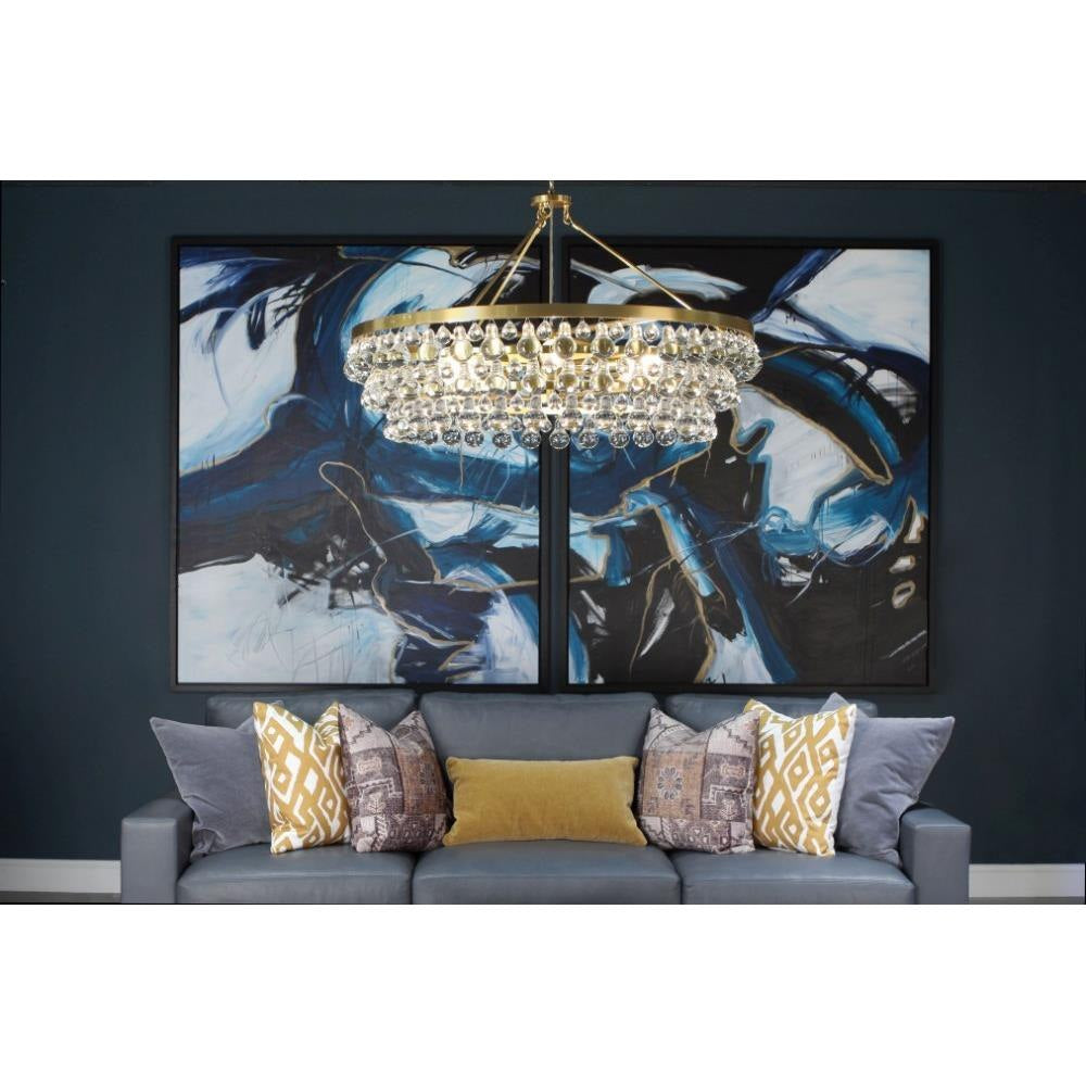 Robert Abbey Lighting - Z1004 - Bling 6-Light Chandelier 33.625 Inches Wide and 23.75 Inches Tall