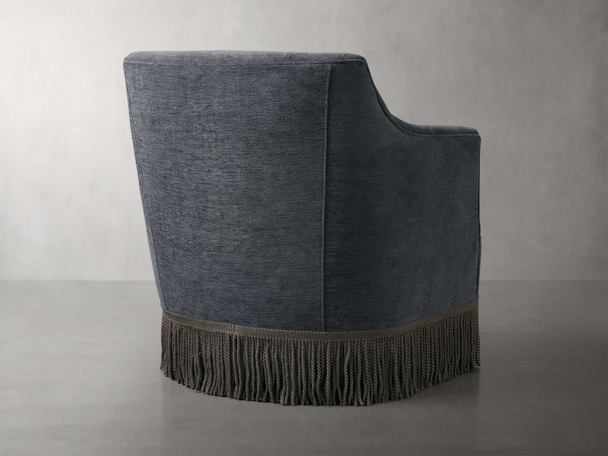 Savannah Swivel Chair with Fringe