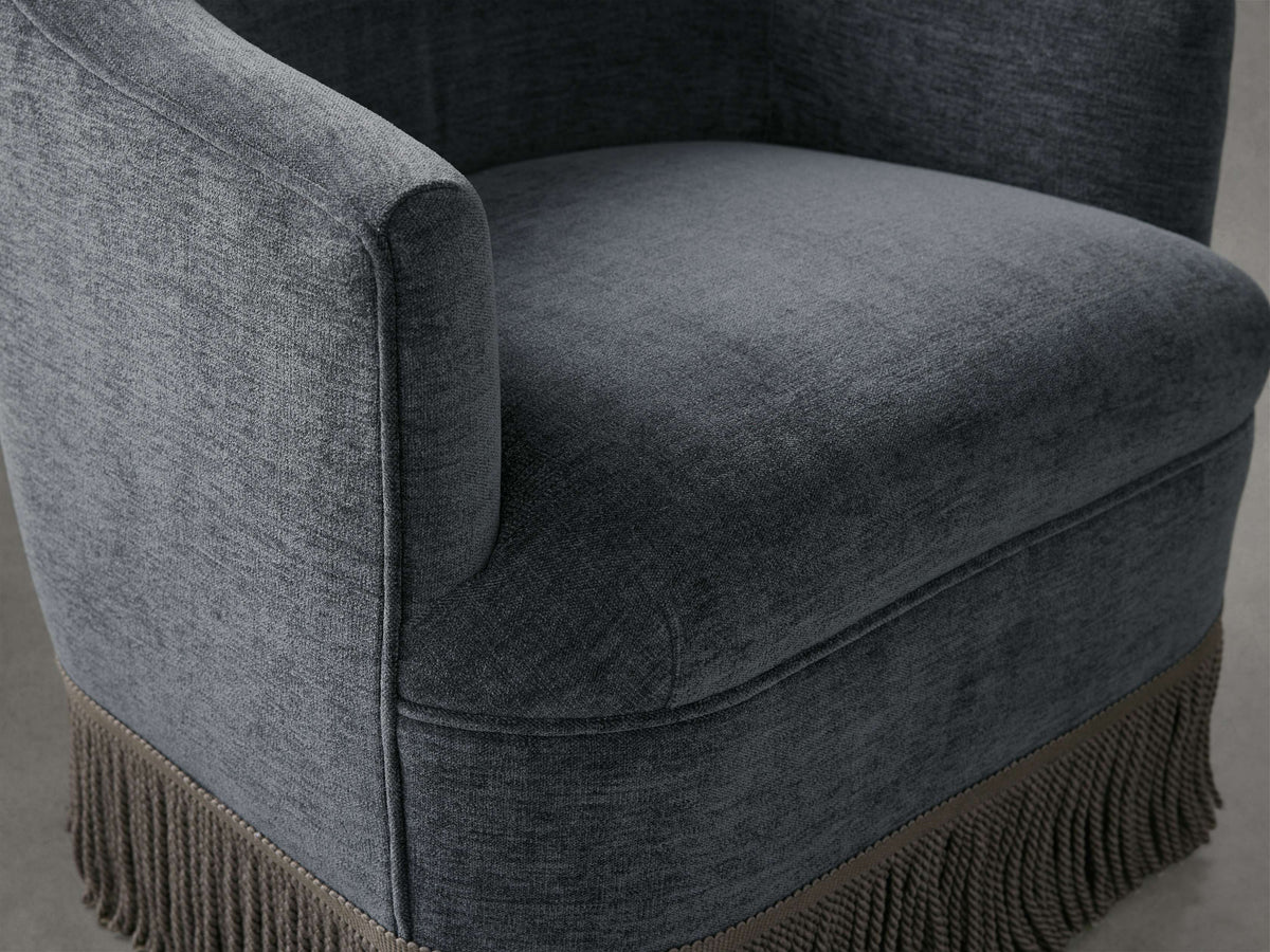 Savannah Swivel Chair with Fringe