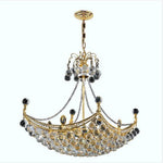 Eight-Light GoldFinish with Clear-Crystals Chandelier