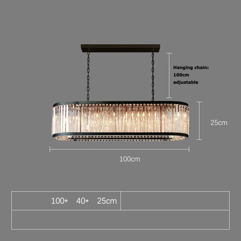 Gio Amber Crystal Dining Room Chandelier