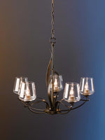 Flora Chandelier, 5-Light, Dark Smoke, Opal Glass, 26.7"W (103040-SKT-07-GG0236 LPVTY)