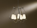 Flora Chandelier, 5-Light, Dark Smoke, Opal Glass, 22.2"W (103045-SKT-07-GG0303 23KUA0)