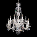 Polished chrome 12 Light Bohemian crystal Chandelier
