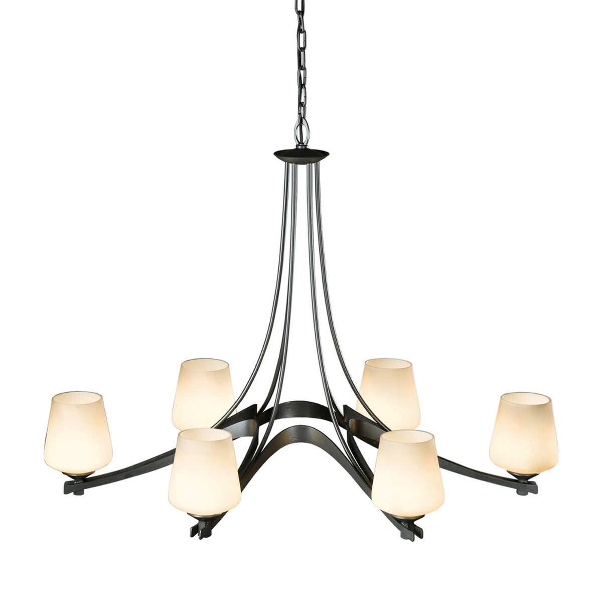 Double Cirque Chandelier, 8-Light, Sterling, 25.4"W (104205-SKT-85 5D0NTE)